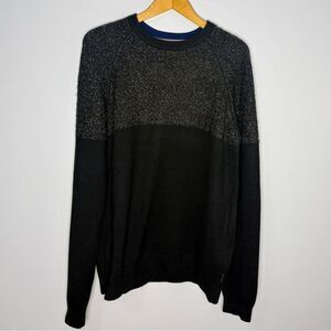 Ted Baker Black and Gray Crewneck Knit Sweater | 5 XL